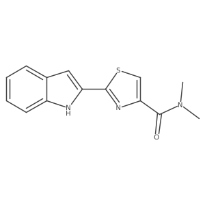 2-(1H-indol-2-yl)-N,N-dimethylthiazole-4-carboxamide结构式