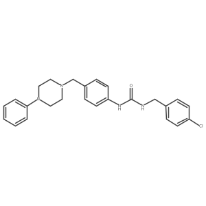 1-(4-Chlorobenzyl)-3-(4-((4-phenylpiperazin-1-yl)methyl)phenyl)urea Structure