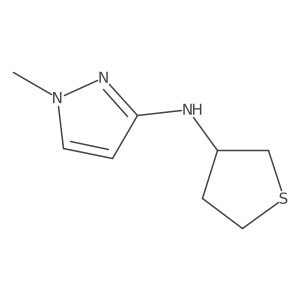1-methyl-N-(thiolan-3-yl)-1H-pyrazol-3-amine结构式