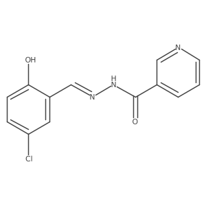 N-[(E)-(5-chloro-2-hydroxyphenyl)methylideneamino]pyridine-3-carboxamide Structure