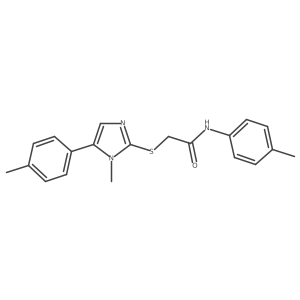 2-((1-methyl-5-(p-tolyl)-1H-imidazol-2-yl)thio)-N-(p-tolyl)acetamide Structure