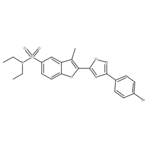 2-[3-(4-bromophenyl)-1,2,4-oxadiazol-5-yl]-N,N-diethyl-3-methyl-1-benzofuran-5-sulfonamide Structure