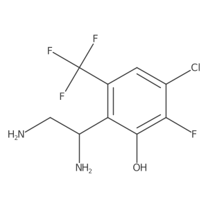 3-Chloro-6-[(1S)-1,2-diaminoethyl]-2-fluoro-5-(trifluoromethyl)phenol Structure