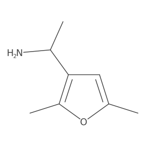 (S)-1-(2,5-Dimethylfuran-3-yl)ethan-1-amine结构式