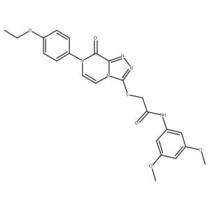 N-(3,5-dimethoxyphenyl)-2-((7-(4-ethoxyphenyl)-8-oxo-7,8-dihydro-[1,2,4]triazolo[4,3-a]pyrazin-3-yl)thio)acetamide结构式