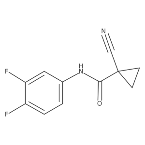 1-cyano-N-(3,4-difluorophenyl)cyclopropanecarboxamide结构式