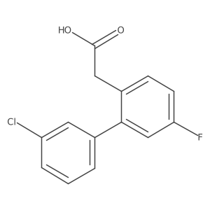 2-(3'-Chloro-5-fluoro-[1,1'-biphenyl]-2-yl)acetic acid结构式
