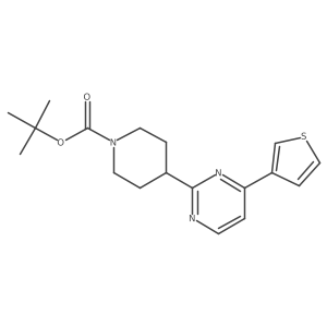 Tert-butyl 4-(4-(thiophen-3-yl)pyrimidin-2-yl)piperidine-1-carboxylate结构式