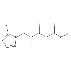 Methyl 4-methyl-5-(5-methyl-1H-pyrazol-1-yl)-3-oxopentanoate Structure