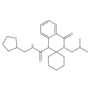 2'-(2-methylpropyl)-1'-oxo-N-(tetrahydrofuran-2-ylmethyl)-1',4'-dihydro-2'H-spiro[cyclohexane-1,3'-isoquinoline]-4'-carboxamide Structure