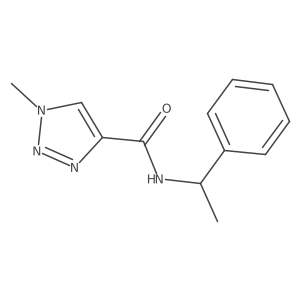 1-methyl-N-(1-phenylethyl)-1H-1,2,3-triazole-4-carboxamide结构式