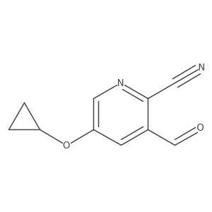 5-Cyclopropoxy-3-formylpicolinonitrile结构式