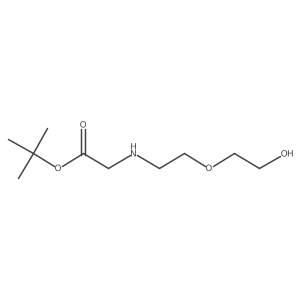 Tert-butyl 2-(2-(2-hydroxyethoxy)ethylamino)acetate结构式