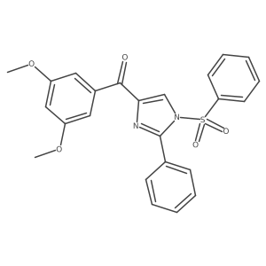(3,5-Dimethoxyphenyl)[2-phenyl-1-(phenylsulfonyl)-1H-imidazol-4-yl]methanone结构式