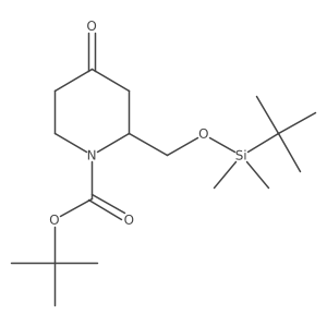 Tert-butyl 2-[[tert-butyl(dimethyl)silyl]oxymethyl]-4-oxopiperidine-1-carboxylate结构式