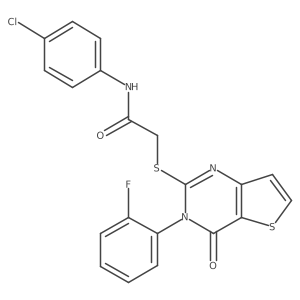 N-(4-chlorophenyl)-2-{[3-(2-fluorophenyl)-4-oxo-3,4-dihydrothieno[3,2-d]pyrimidin-2-yl]sulfanyl}acetamide结构式
