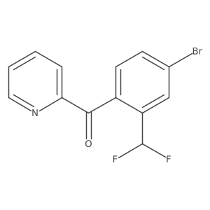2-(4-Bromo-2-(difluoromethyl)benzoyl)pyridine Structure