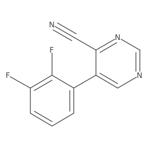 5-(2,3-Difluorophenyl)pyrimidine-4-carbonitrile Structure