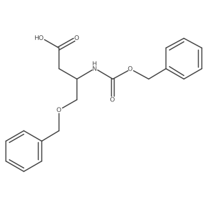 (3R)-4-(benzyloxy)-3-{[(benzyloxy)carbonyl]amino}butanoic acid结构式