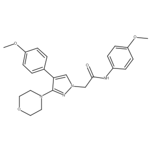 N-(4-methoxyphenyl)-2-(4-(4-methoxyphenyl)-3-morpholino-1H-pyrazol-1-yl)acetamide Structure