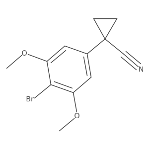 1-(4-Bromo-3,5-dimethoxyphenyl)cyclopropane-1-carbonitrile Structure