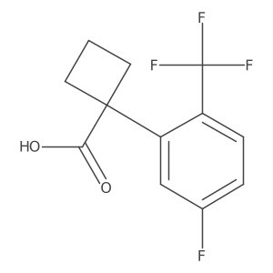 1-[5-Fluoro-2-(trifluoromethyl)phenyl]cyclobutane-1-carboxylic acid结构式