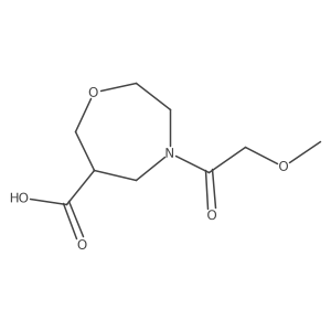 4-(2-Methoxyacetyl)-1,4-oxazepane-6-carboxylic acid结构式