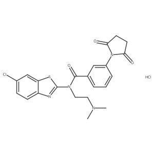 N-(6-chlorobenzo[d]thiazol-2-yl)-N-(2-(dimethylamino)ethyl)-3-(2,5-dioxopyrrolidin-1-yl)benzamide hydrochloride Structure