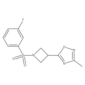 5-(1-((3-Fluorophenyl)sulfonyl)azetidin-3-yl)-3-methyl-1,2,4-oxadiazole结构式
