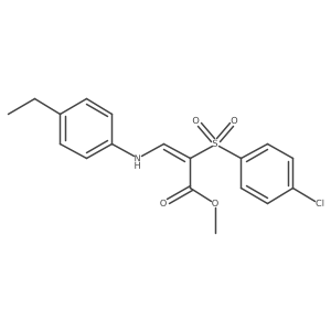 methyl (2Z)-2-[(4-chlorophenyl)sulfonyl]-3-[(4-ethylphenyl)amino]acrylate结构式