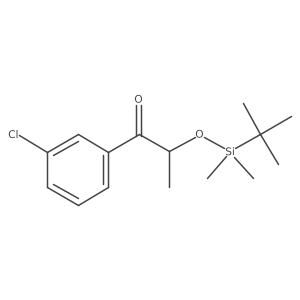 (2R)-2-[tert-butyl(dimethyl)silyl]oxy-1-(3-chlorophenyl)propan-1-one结构式