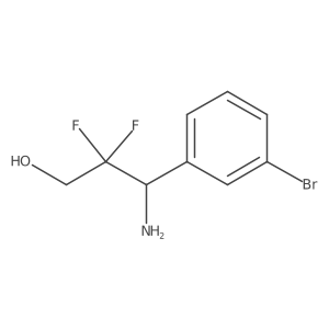 3-Amino-3-(3-bromophenyl)-2,2-difluoropropan-1-OL结构式
