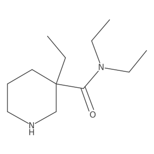 N,N,3-triethylpiperidine-3-carboxamide结构式