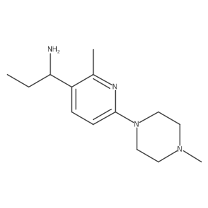 1-[2-Methyl-6-(4-methyl-piperazin-1-yl)-pyridin-3-yl]-propylamine结构式