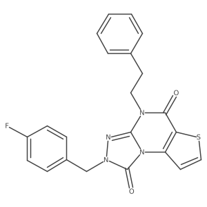 2-(4-fluorobenzyl)-4-phenethylthieno[2,3-e][1,2,4]triazolo[4,3-a]pyrimidine-1,5(2H,4H)-dione Structure