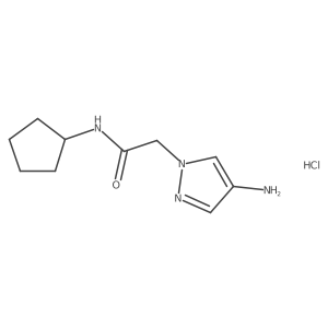2-(4-Amino-pyrazol-1-yl)-N-cyclopentyl-acetamide hydrochloride结构式