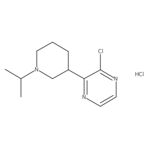 2-Chloro-3-(1-isopropylpiperidin-3-yl)pyrazine hydrochloride Structure