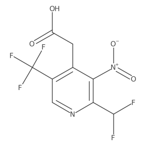 2-(Difluoromethyl)-3-nitro-5-(trifluoromethyl)pyridine-4-acetic acid结构式