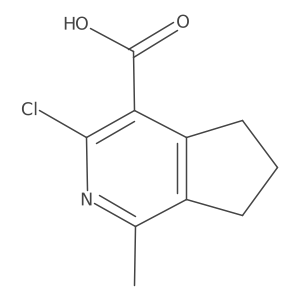3-Chloro-1-methyl-5H,6H,7H-cyclopenta[c]pyridine-4-carboxylic acid结构式