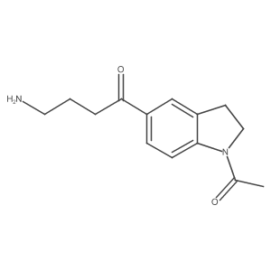 1-Butanone, 1-(1-acetyl-2,3-dihydro-1H-indol-5-yl)-4-amino-结构式