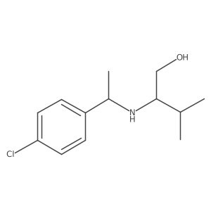 (2S)-2-{[1-(4-chlorophenyl)ethyl]amino}-3-methylbutan-1-ol结构式