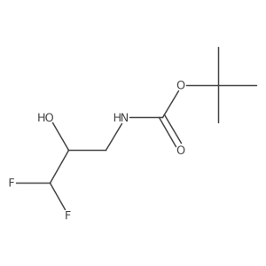 tert-butyl N-(3,3-difluoro-2-hydroxypropyl)carbamate结构式