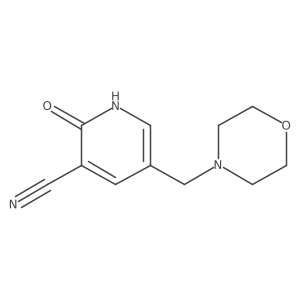 5-[(Morpholin-4-yl)methyl]-2-oxo-1,2-dihydropyridine-3-carbonitrile结构式