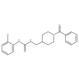 1-(2-Chlorophenyl)-3-((1-isonicotinoylpiperidin-4-yl)methyl)urea结构式