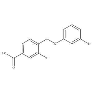 4-[(3-Bromophenoxy)methyl]-3-fluorobenzoic acid结构式