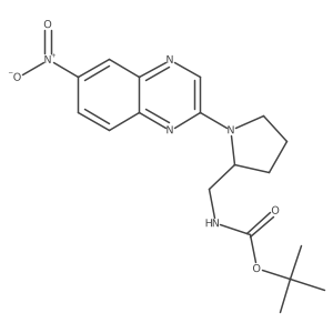 Tert-butyl ((1-(6-nitroquinoxalin-2-yl)pyrrolidin-2-yl)methyl)carbamate Structure
