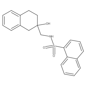 N-((2-hydroxy-1,2,3,4-tetrahydronaphthalen-2-yl)methyl)naphthalene-1-sulfonamide结构式