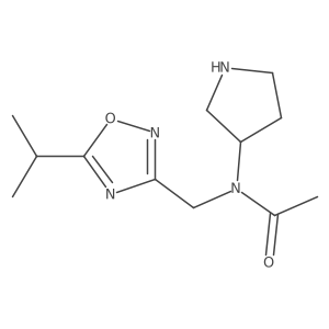 N-{[5-(propan-2-yl)-1,2,4-oxadiazol-3-yl]methyl}-N-(pyrrolidin-3-yl)acetamide Structure