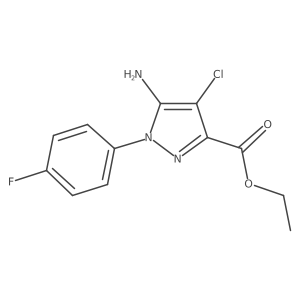 Ethyl 5-amino-4-chloro-1-(4-fluorophenyl)pyrazole-3-carboxylate Structure
