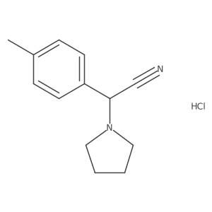2-(p-Tolyl)-2-pyrrolidin-1-yl-acetonitrile hydrochloride结构式